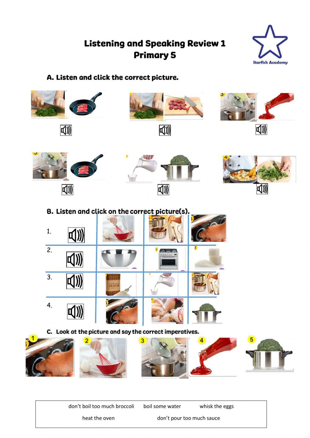 P5 Listening and speaking Review 1