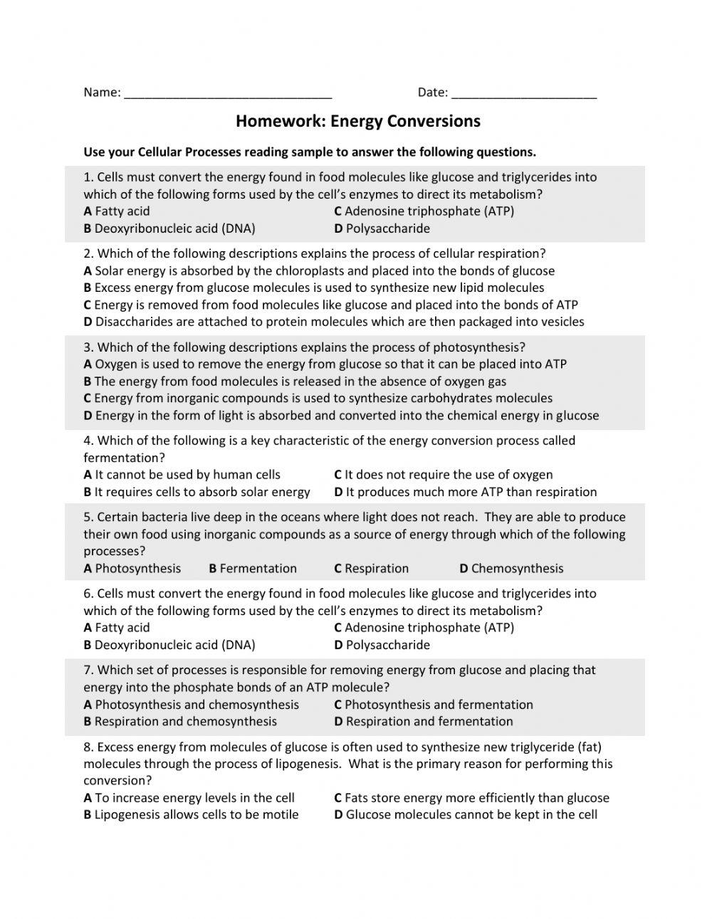 Energy Conversion Homework (Shared)