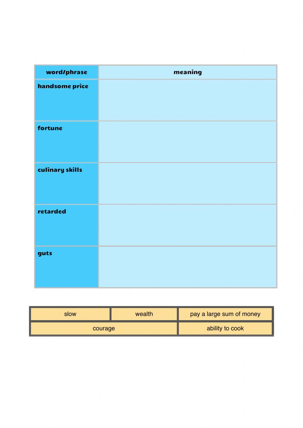 Vocabulary workbook p5-6 Part I