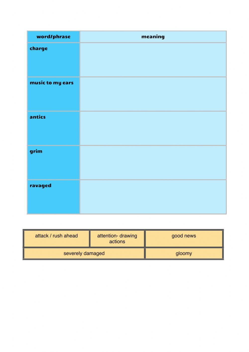 Vocabulary workbook p5-6 Part J