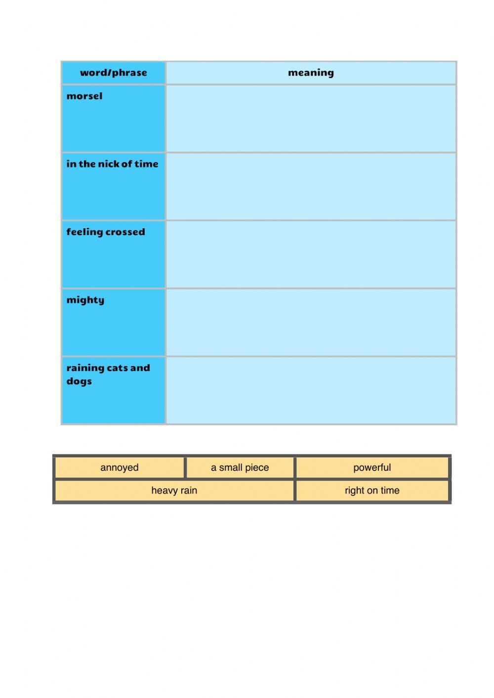 Vocabulary workbook p5-6 Part J