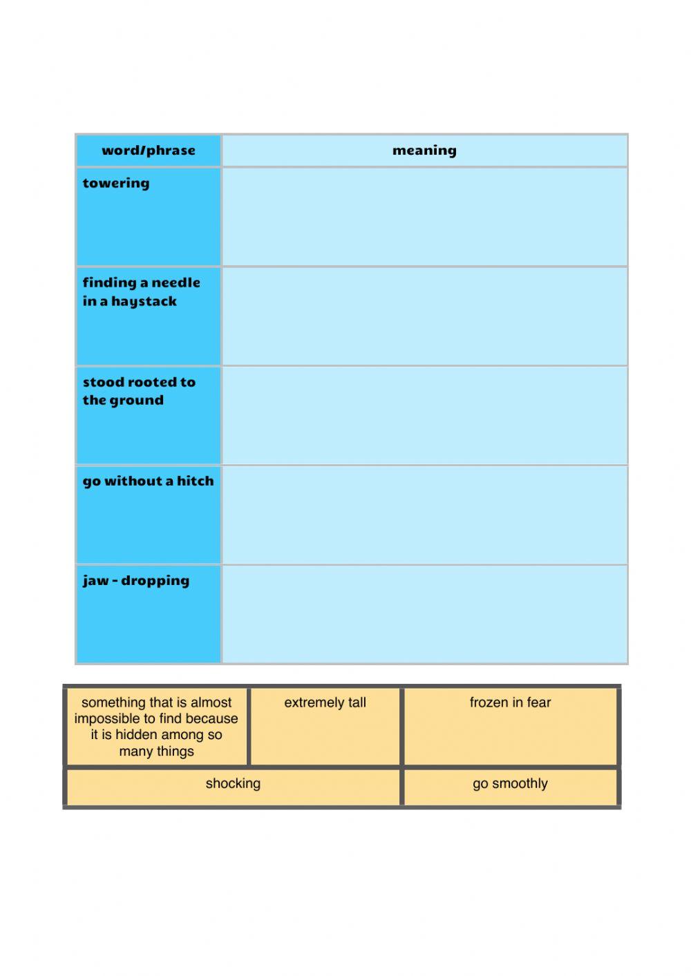 Vocabulary workbook p5-6 Part J