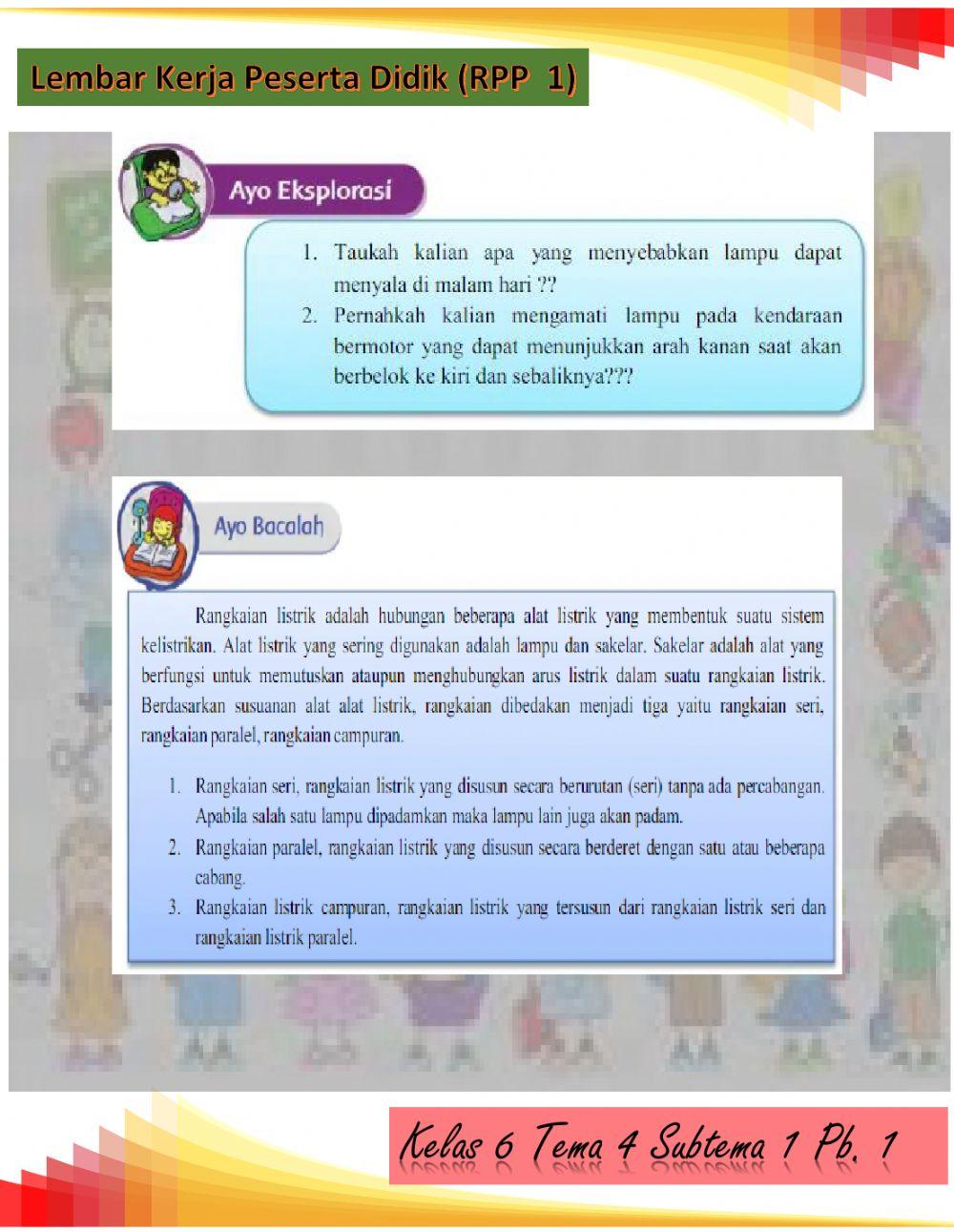 Lkpd subtema 2,rangkaian seri paralel