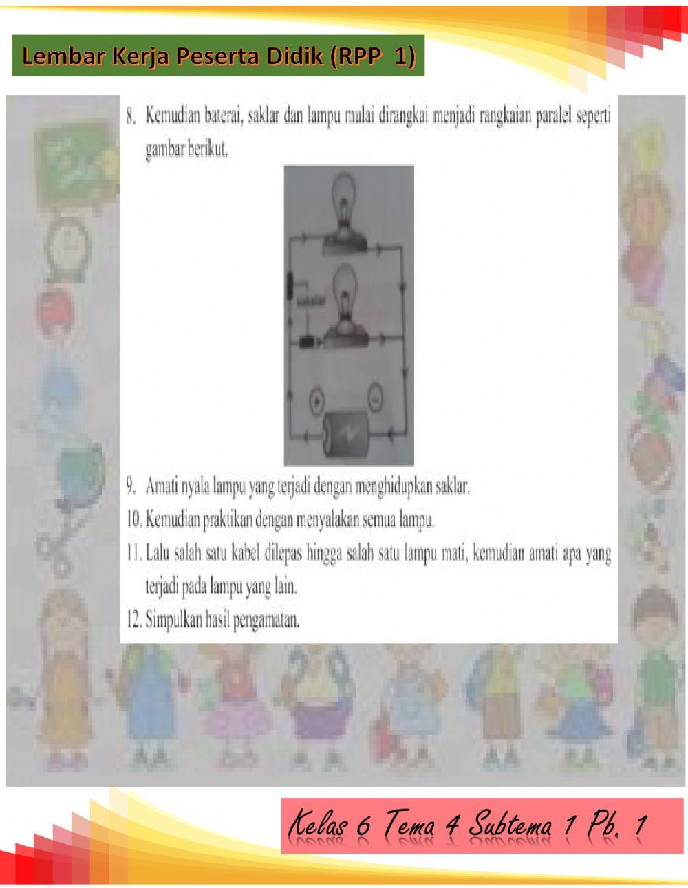 Lkpd subtema 2,rangkaian seri paralel