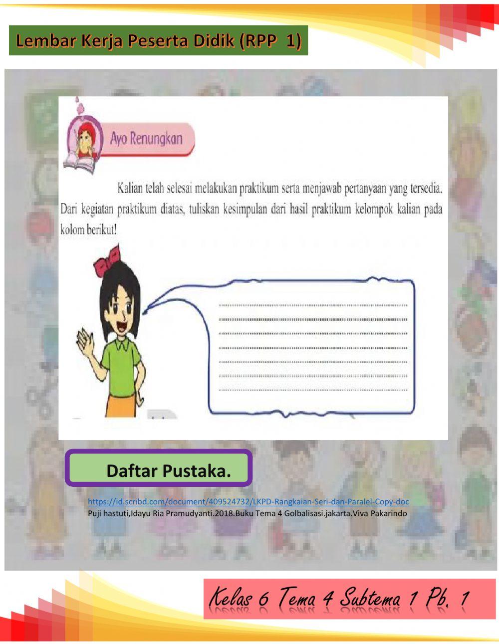 Lkpd subtema 2,rangkaian seri paralel