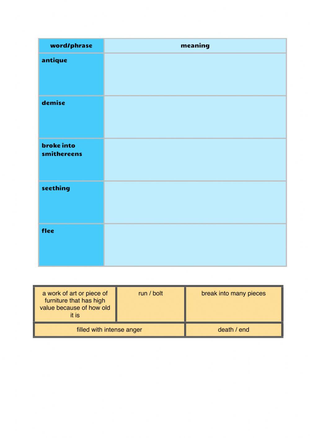 Vocabulary workbook p5-6 Part K