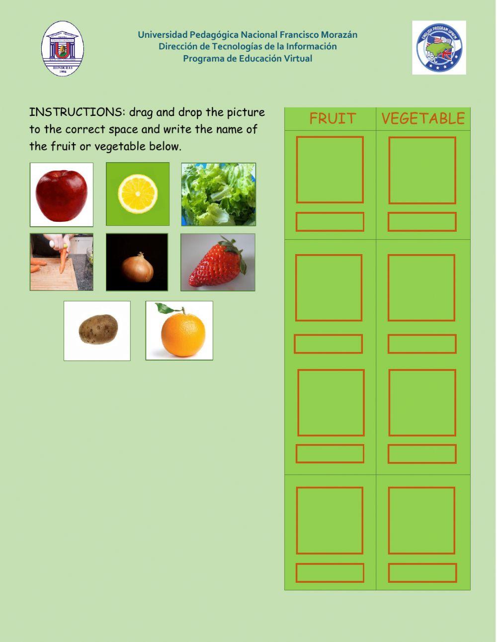 Didatic Guide 7th Grade Fruits - Vegetables