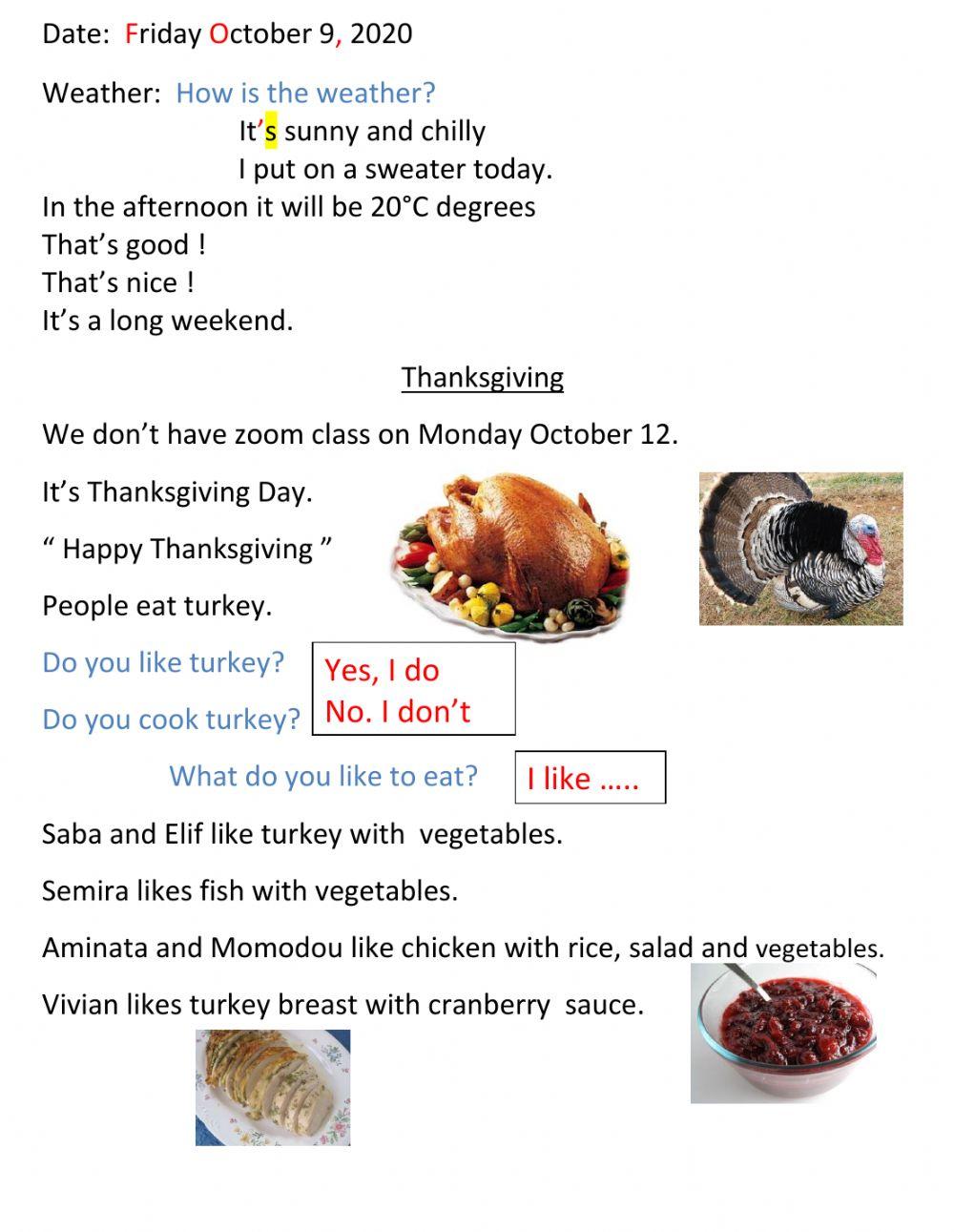 Thanksgiving Food