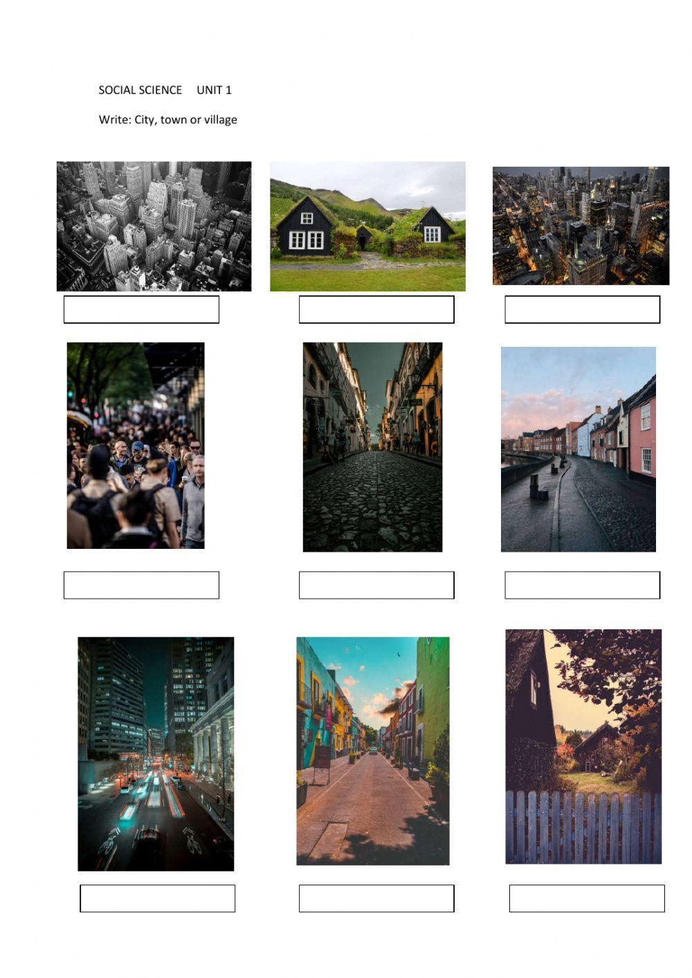 City, town or village