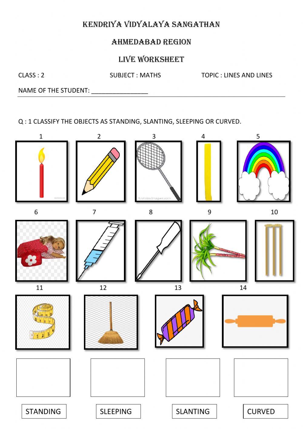 Class 2 maths -lines and lines