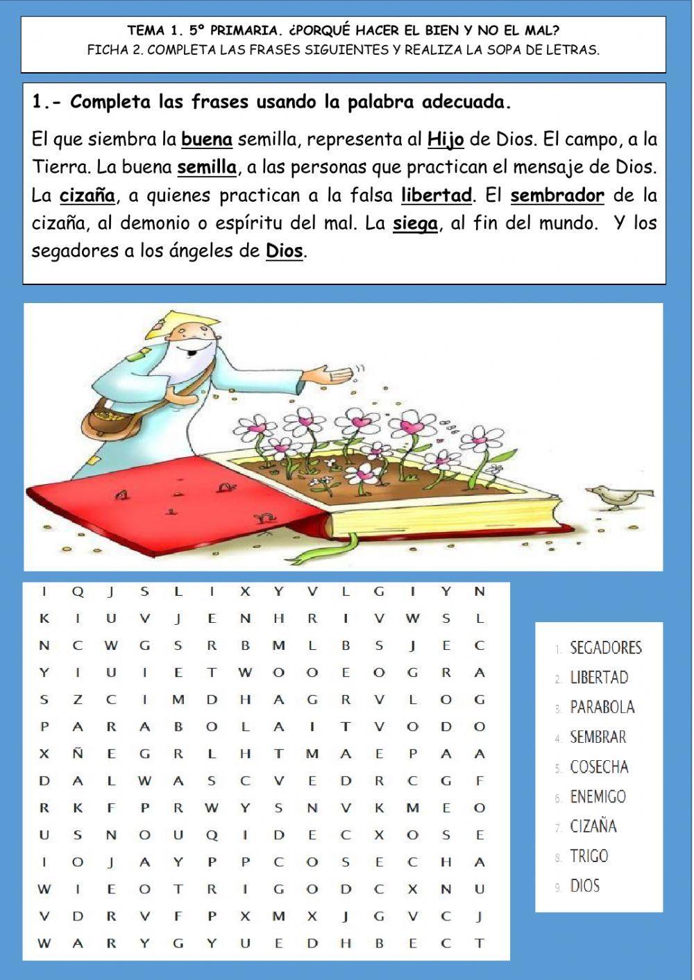 La Parábola de la Cizaña y el Trigo. 5º de Primaria Ceip Al-Ándalus Utrera