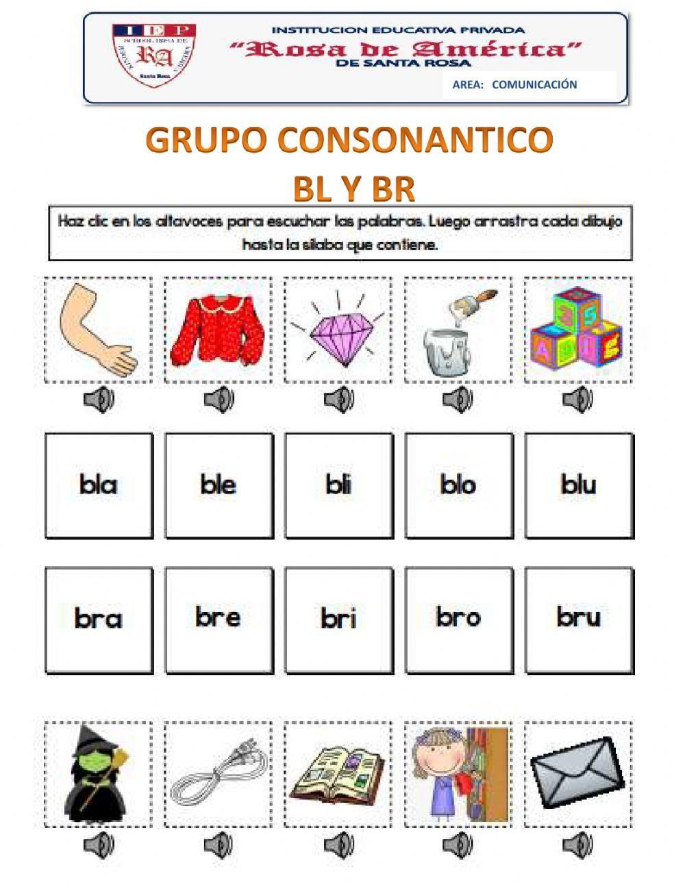 Grupo consonantico br y bl
