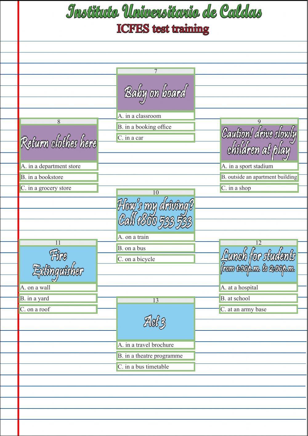 ICFES test training 1