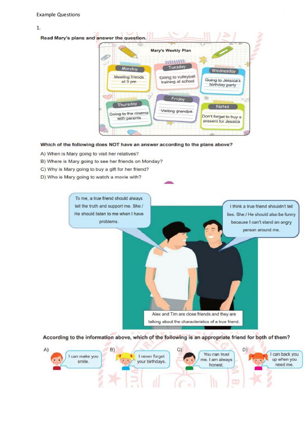 Example questions 1008 metamorphose live