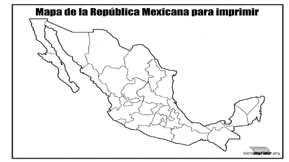 Nombres del mapa de la república mexicana