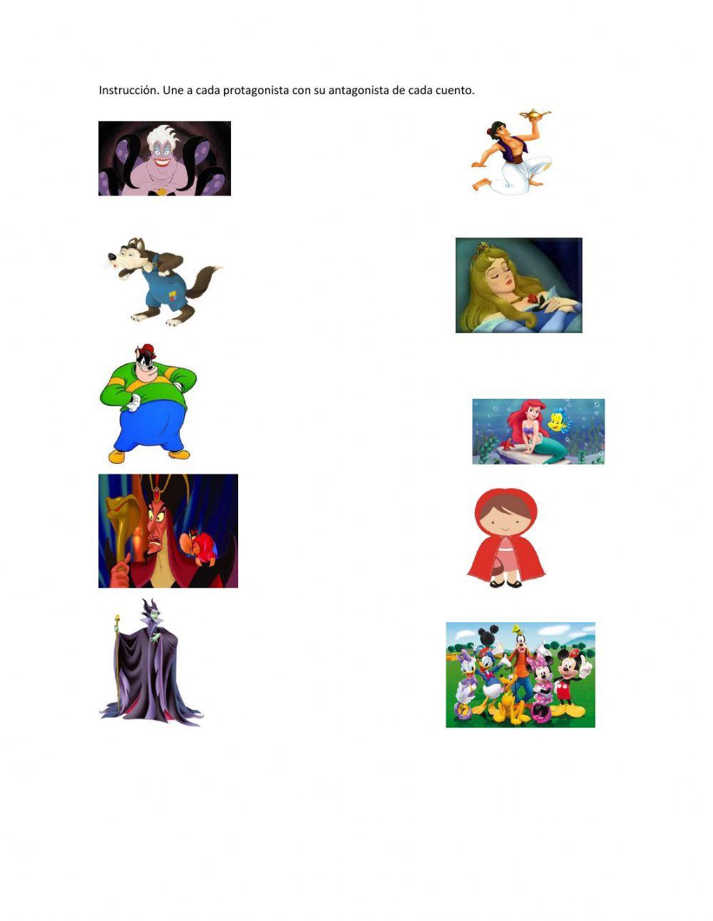 Protagonista y antagonista de narraciones