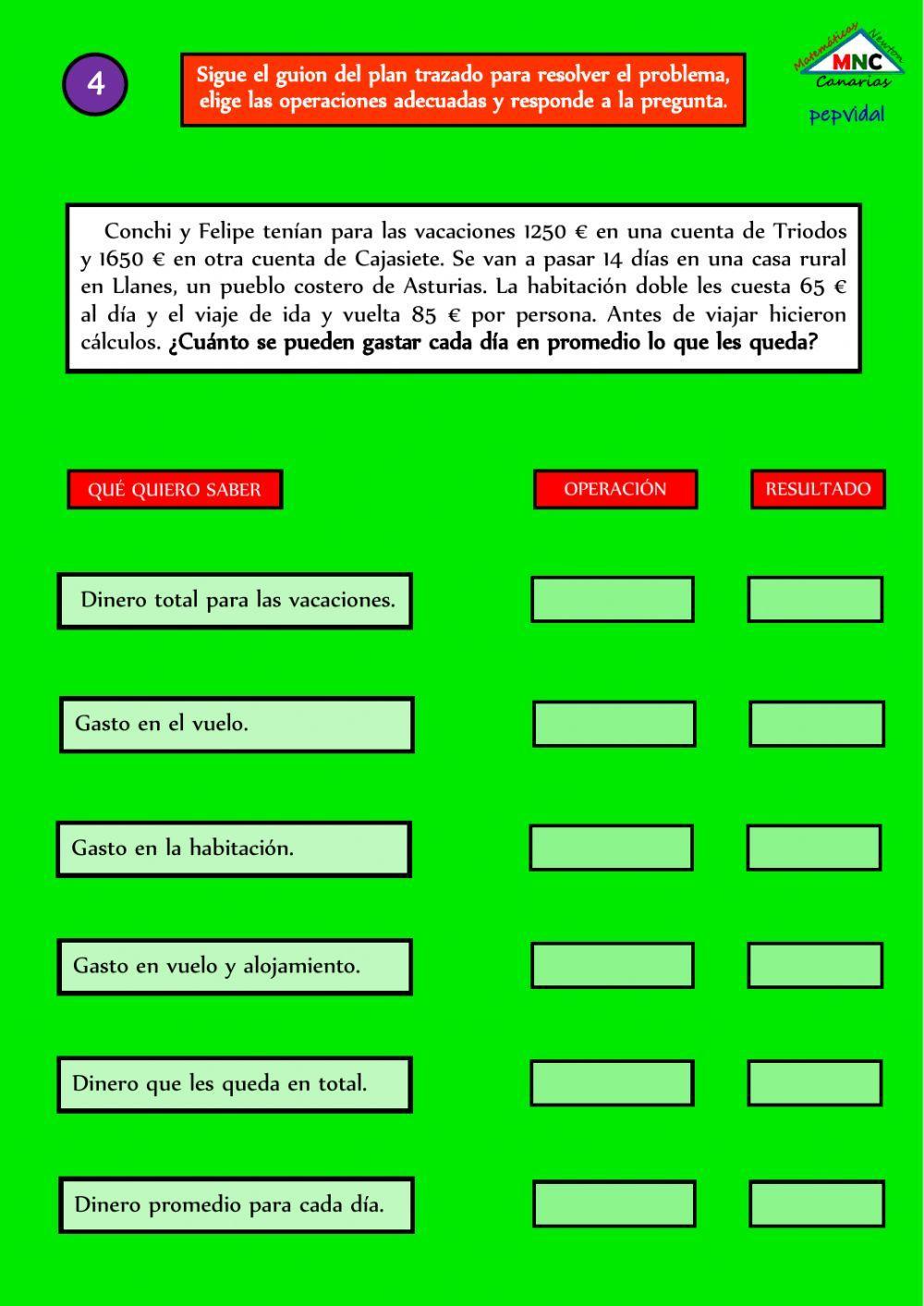 Problemas con varias operaciones (4)