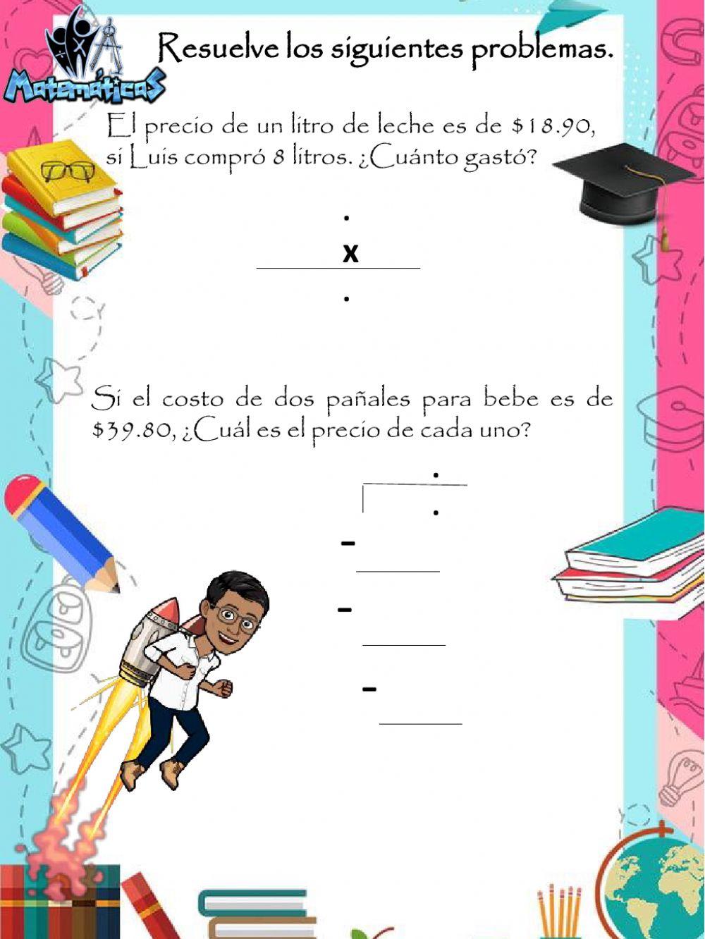 Problemas números decimales