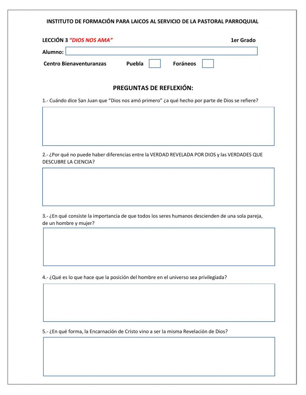 Preguntas Lección 3