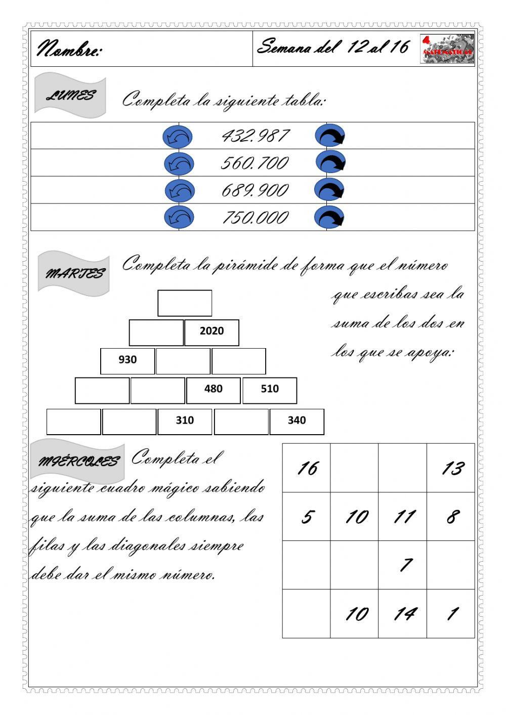 Cálculo diario hoja 3