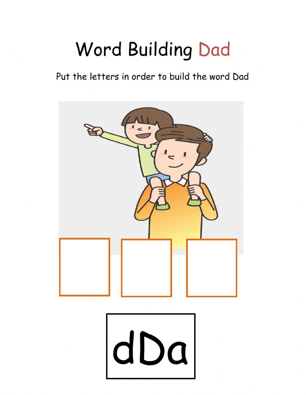Dad activity Live Worksheets