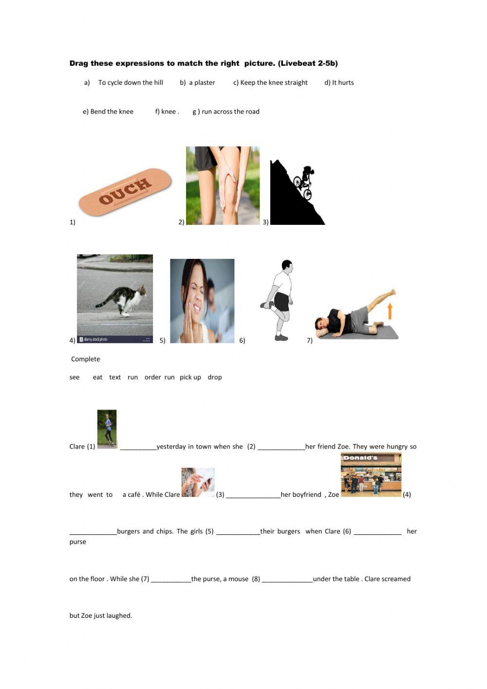 Simple Past vs Past Continuous. Livebeat 2-5b