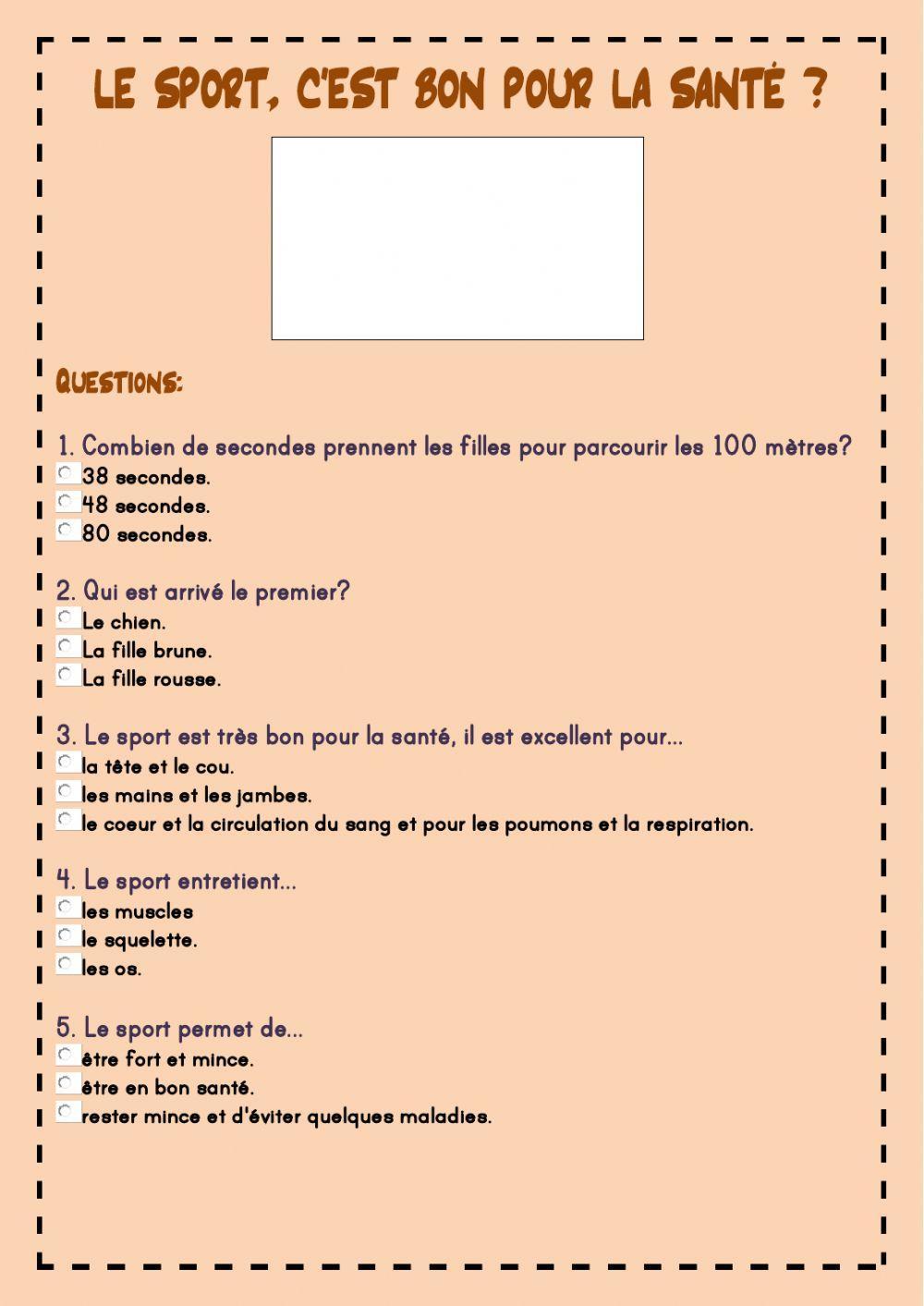 Le sport et la santé.