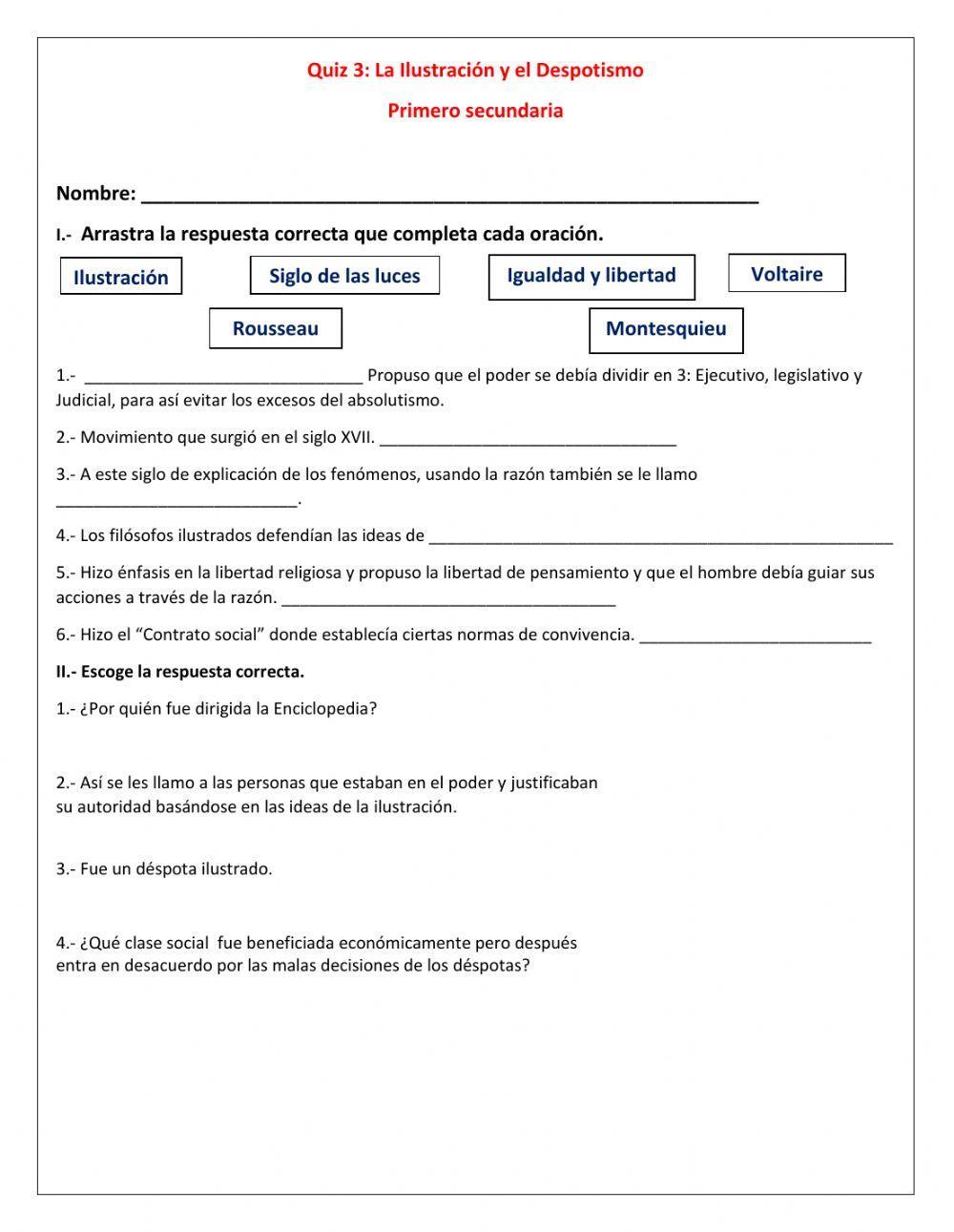La ilustración y despotismo ilustrado