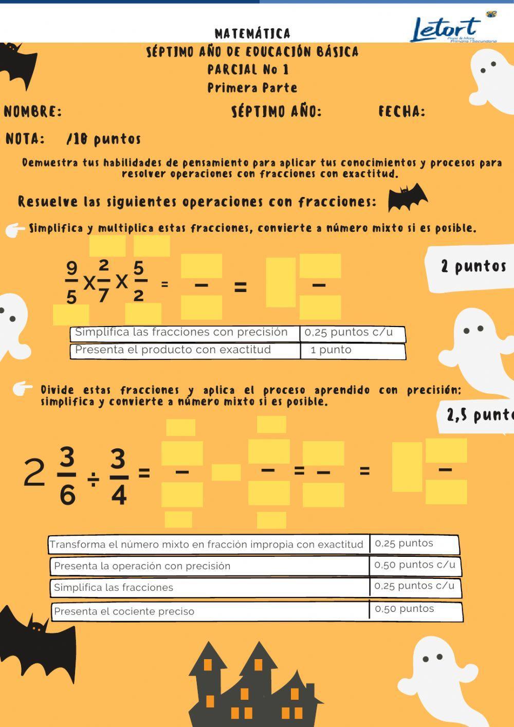 Proyecto de Operaciones Combinadas con Fracciones