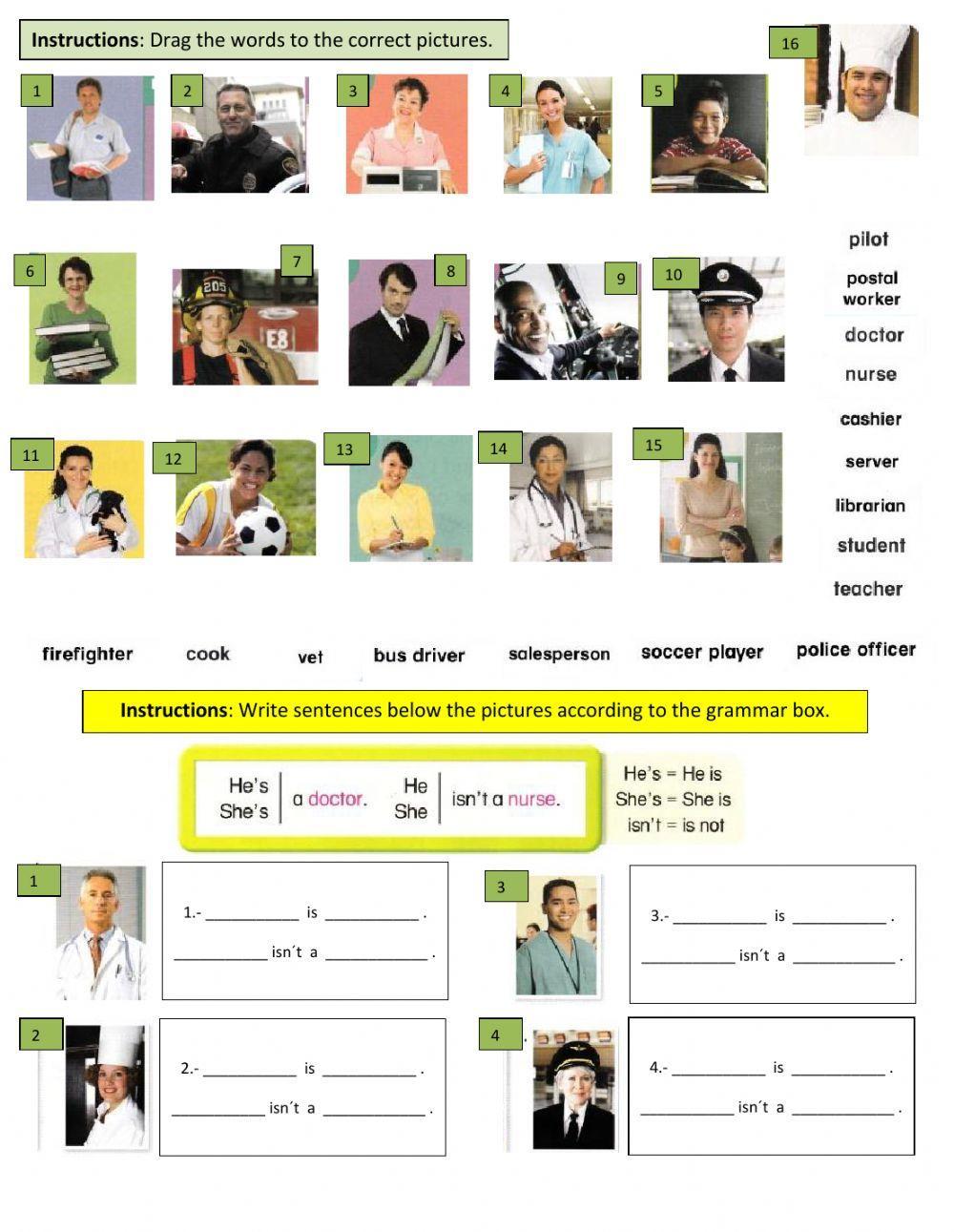 People in town jobs & professions