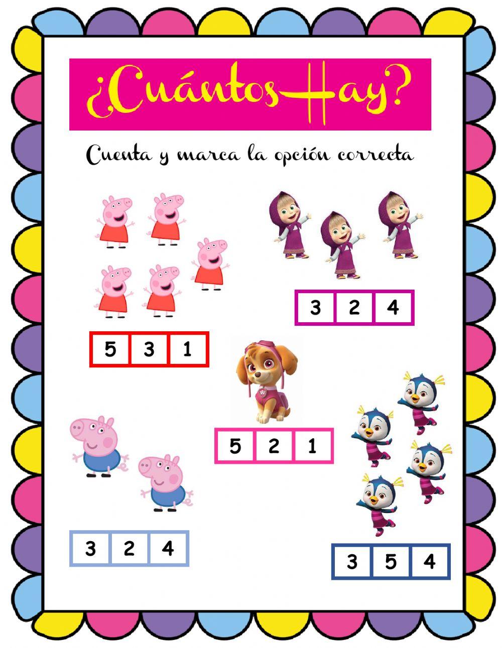 Ficha numeros 1 al 5