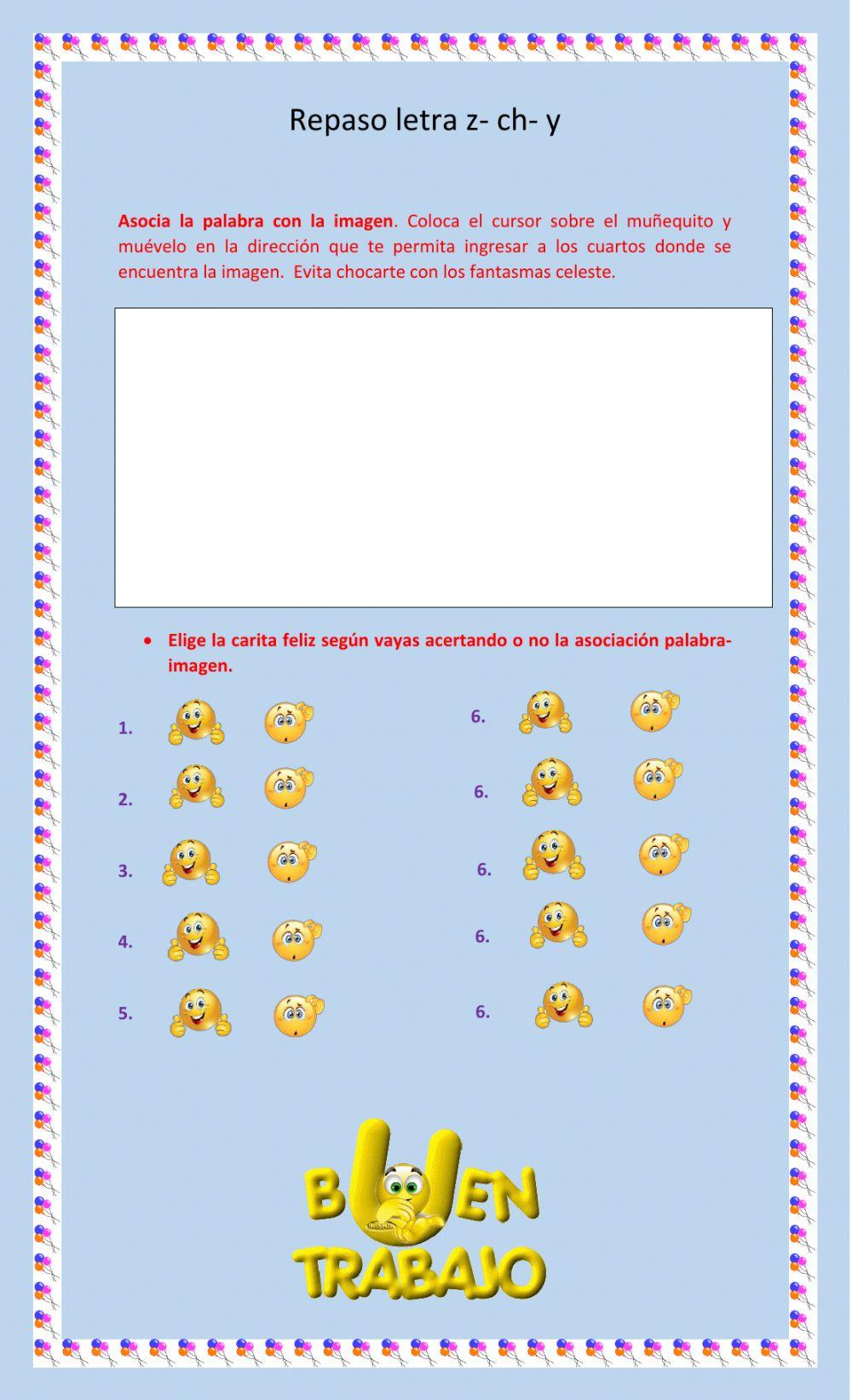 Repaso letra z-ch-y