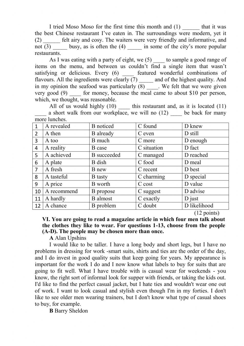 Olympiad Tasks (2019-2020)
