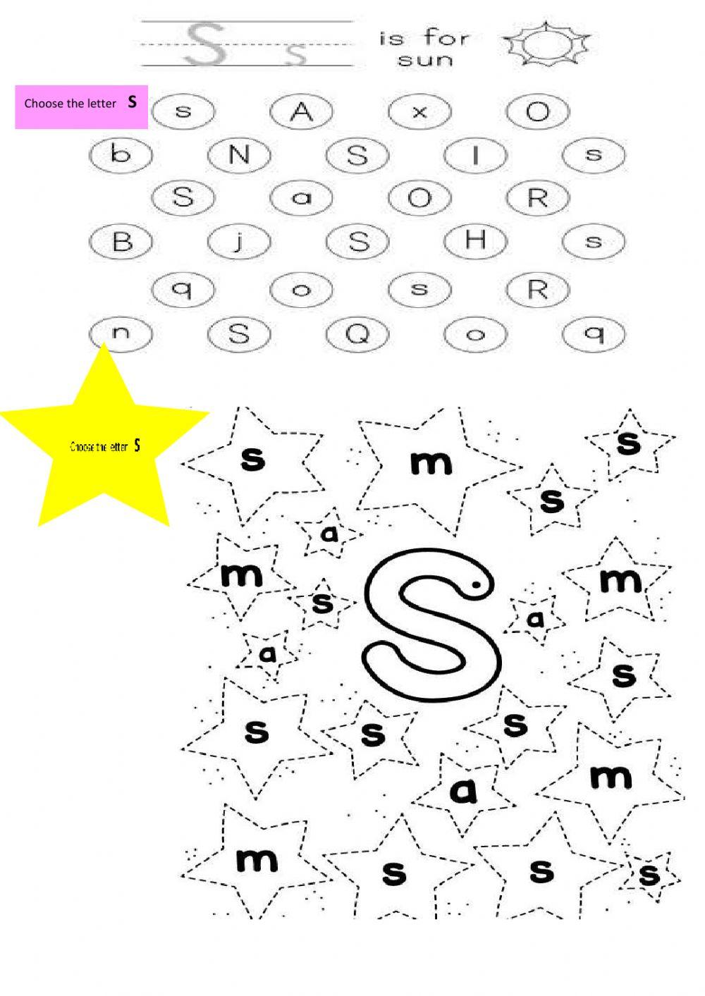 The letter S