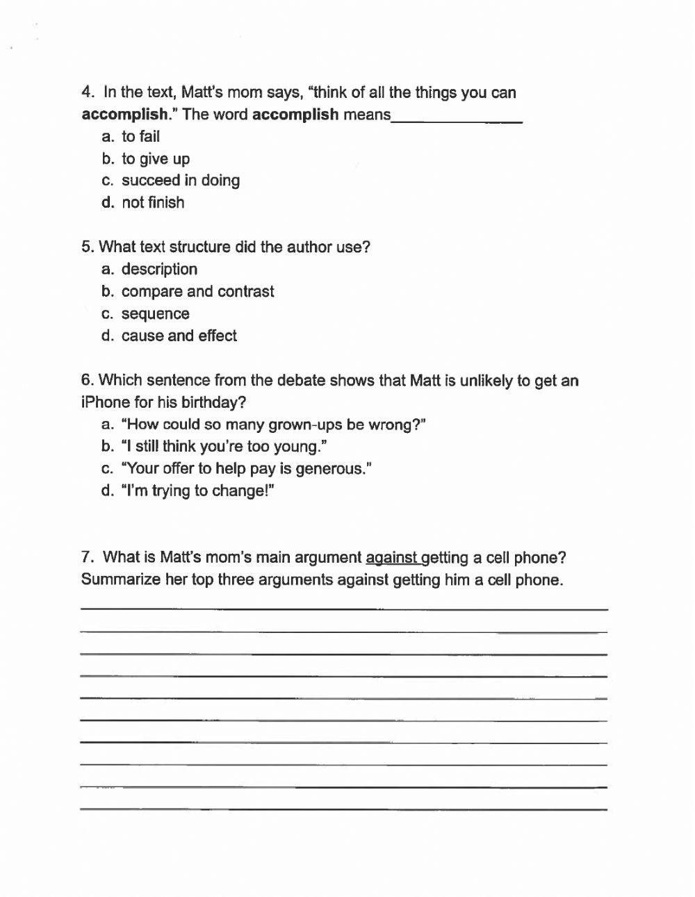 (Short Version) Should Matt Have A Cell Phone!