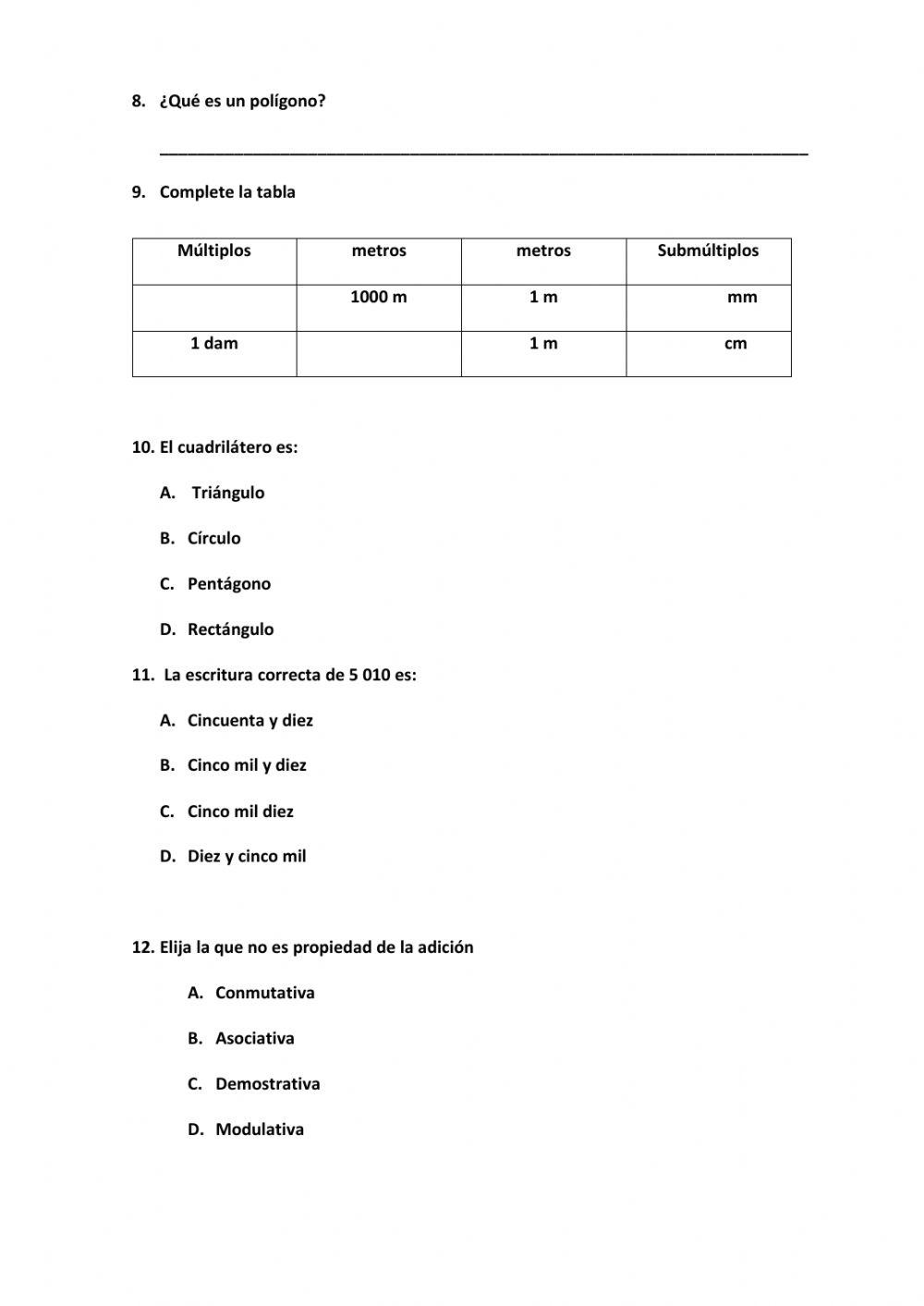 Examen Quimestral 4to