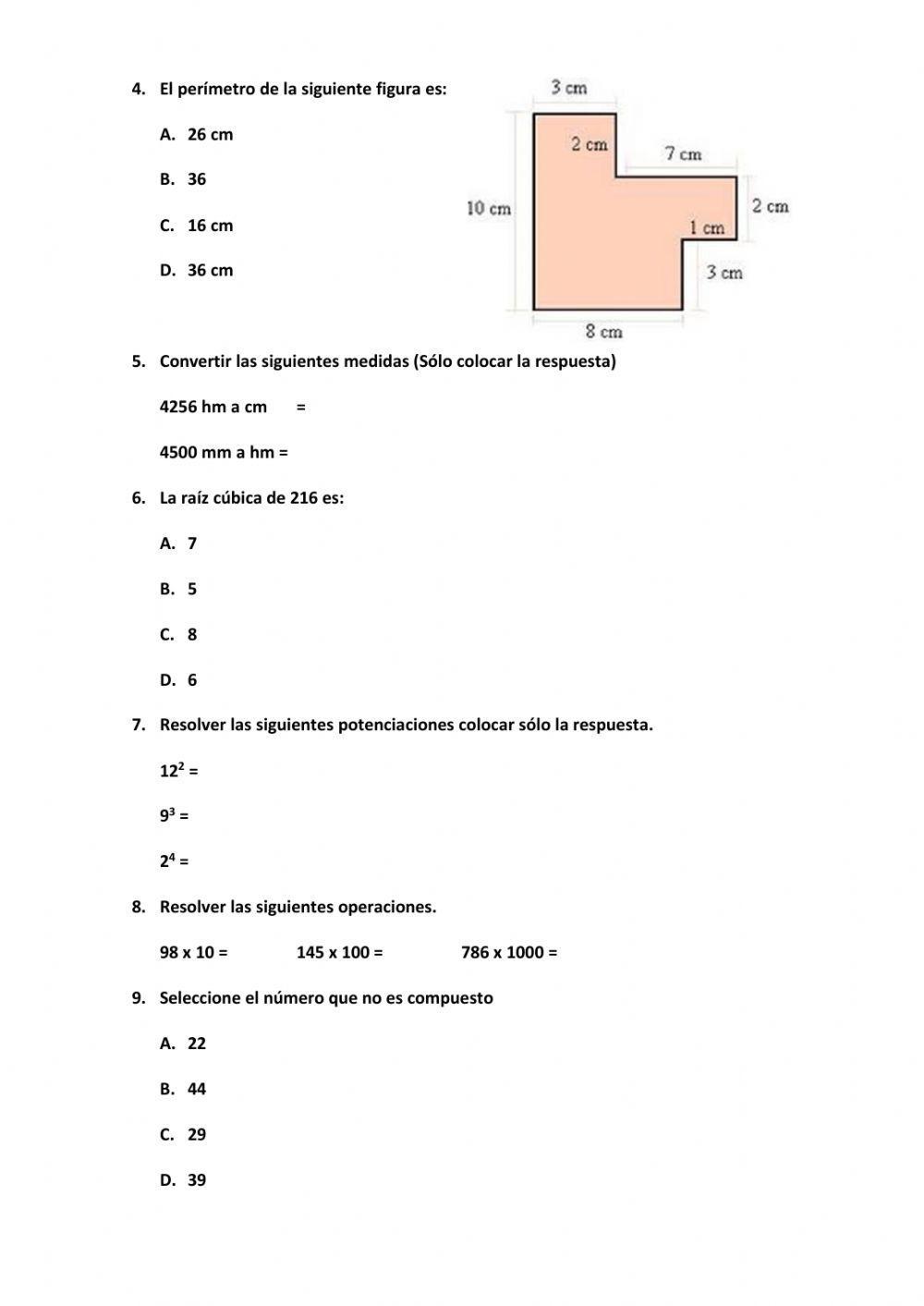 Examen Quimestral 6to