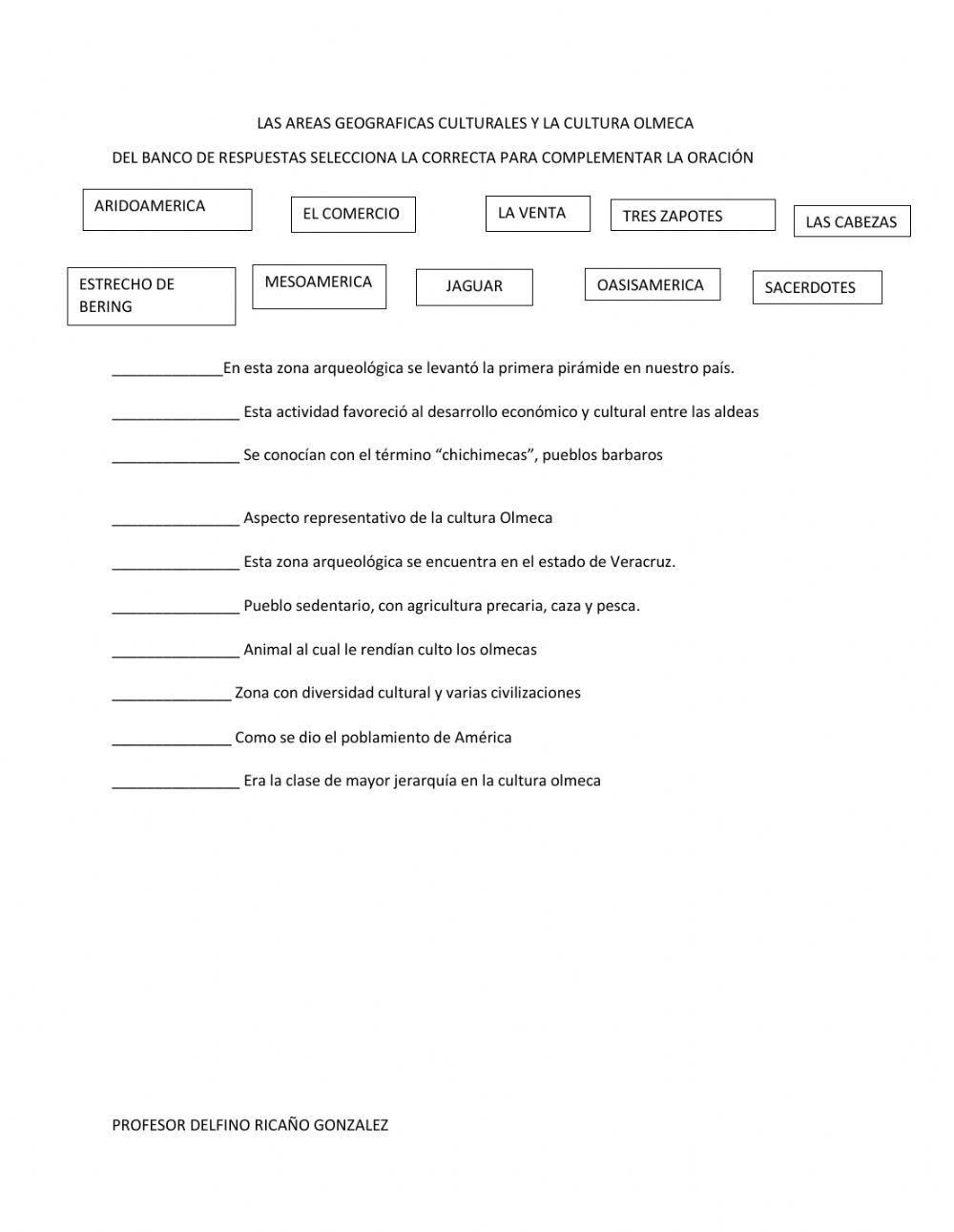 AREAS GEOGRAFICAS y CULTURA OLMECA