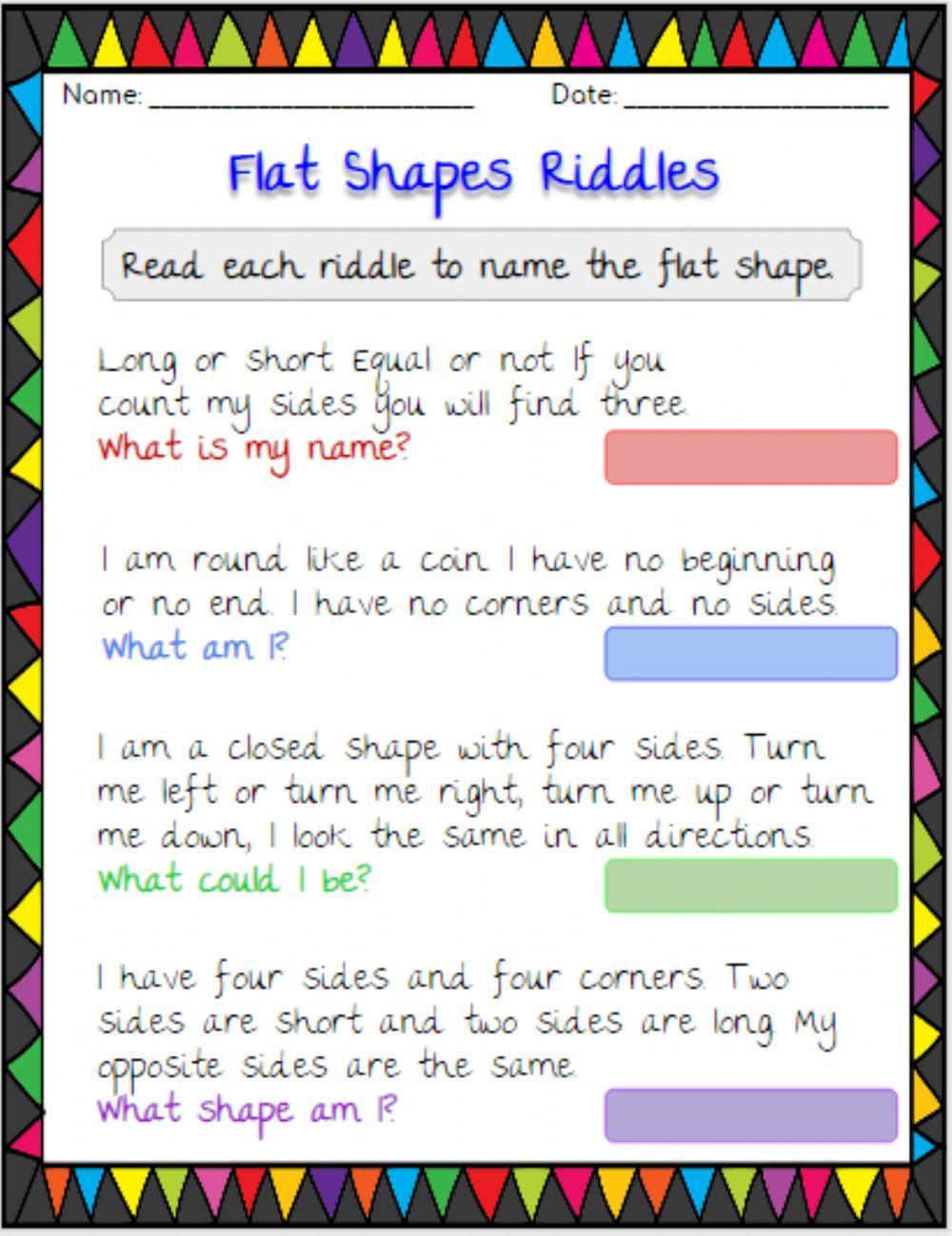 Flat Shapes Riddles