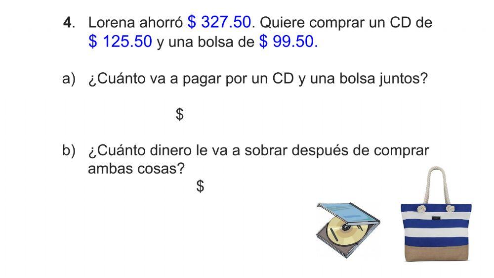 Problemas de números decimales