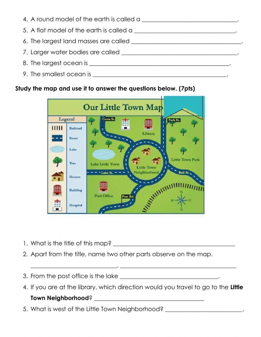 Continents and Oceans and Map Skills
