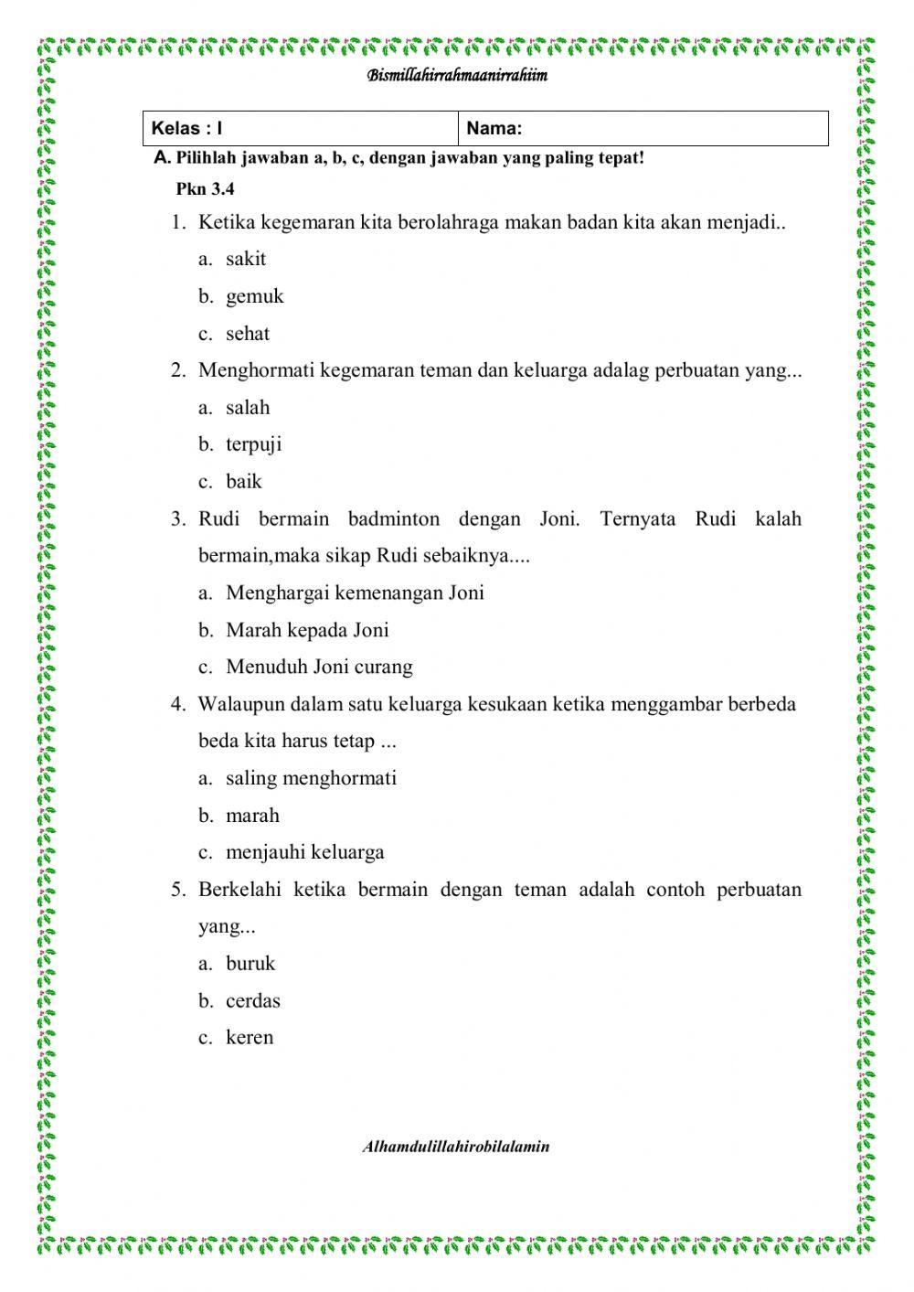 selasa,13 oktober ppkn tema 2 kd 3.4