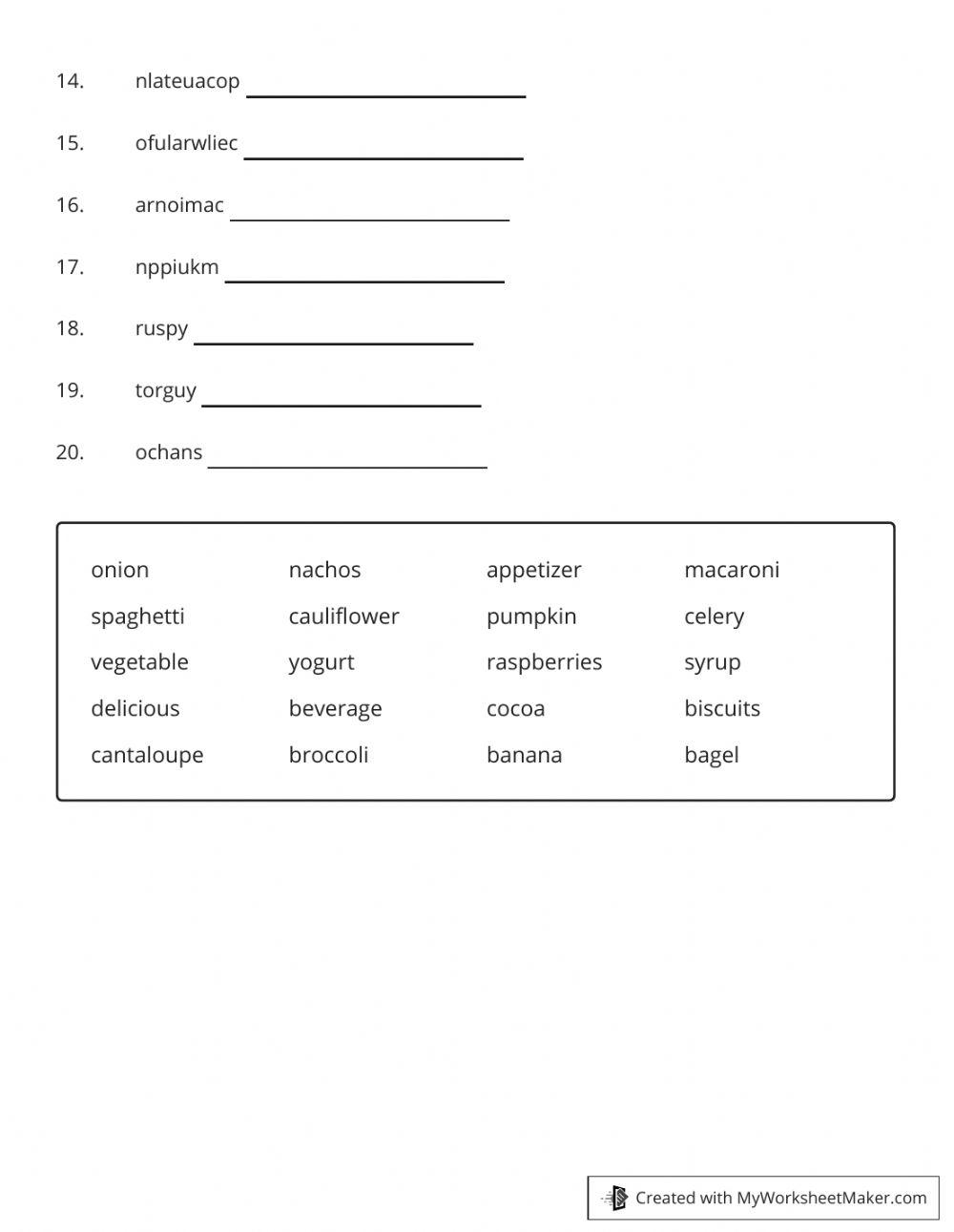 Abeka 5th grade- Spelling List 6 Scramble