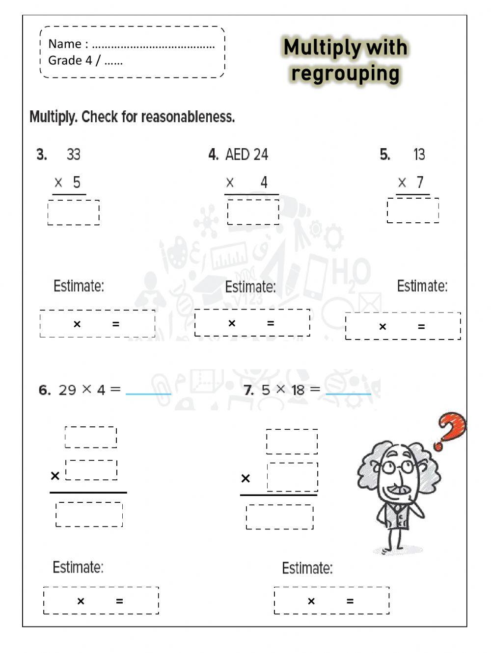 Multiply with regrouping