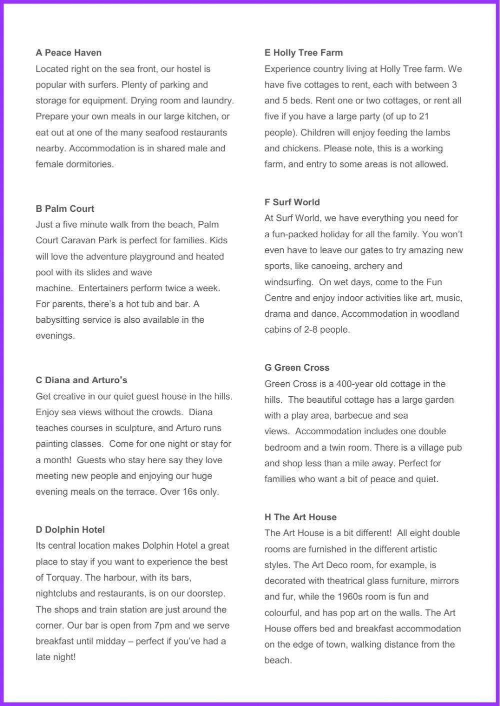 Pet reading test 1 and 2