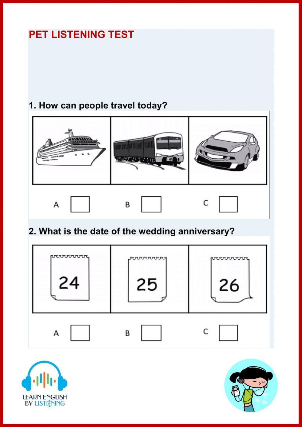 Pet listening test