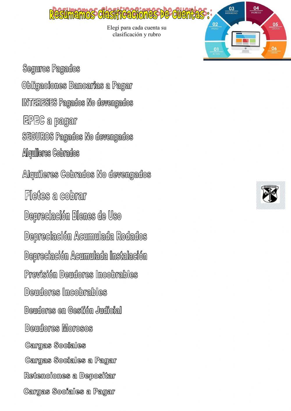 6A clasifica cuentas