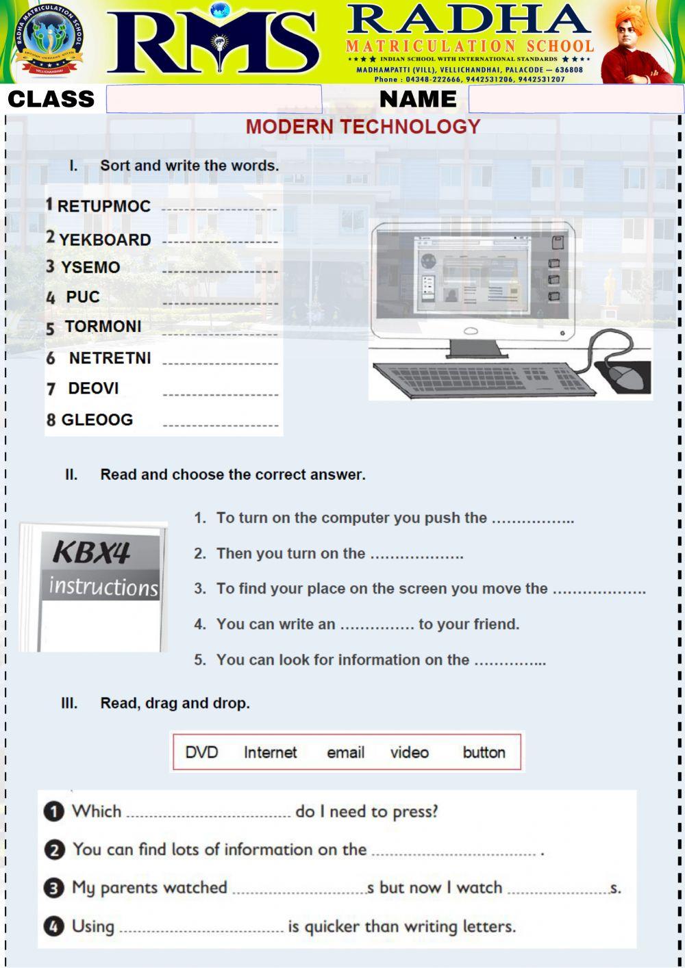 Computer basics 414655 | DHARUMANP | Live Worksheets