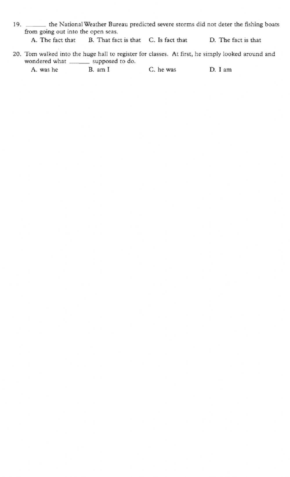 GRAMMAR B1 - QUIZ UNIT 12