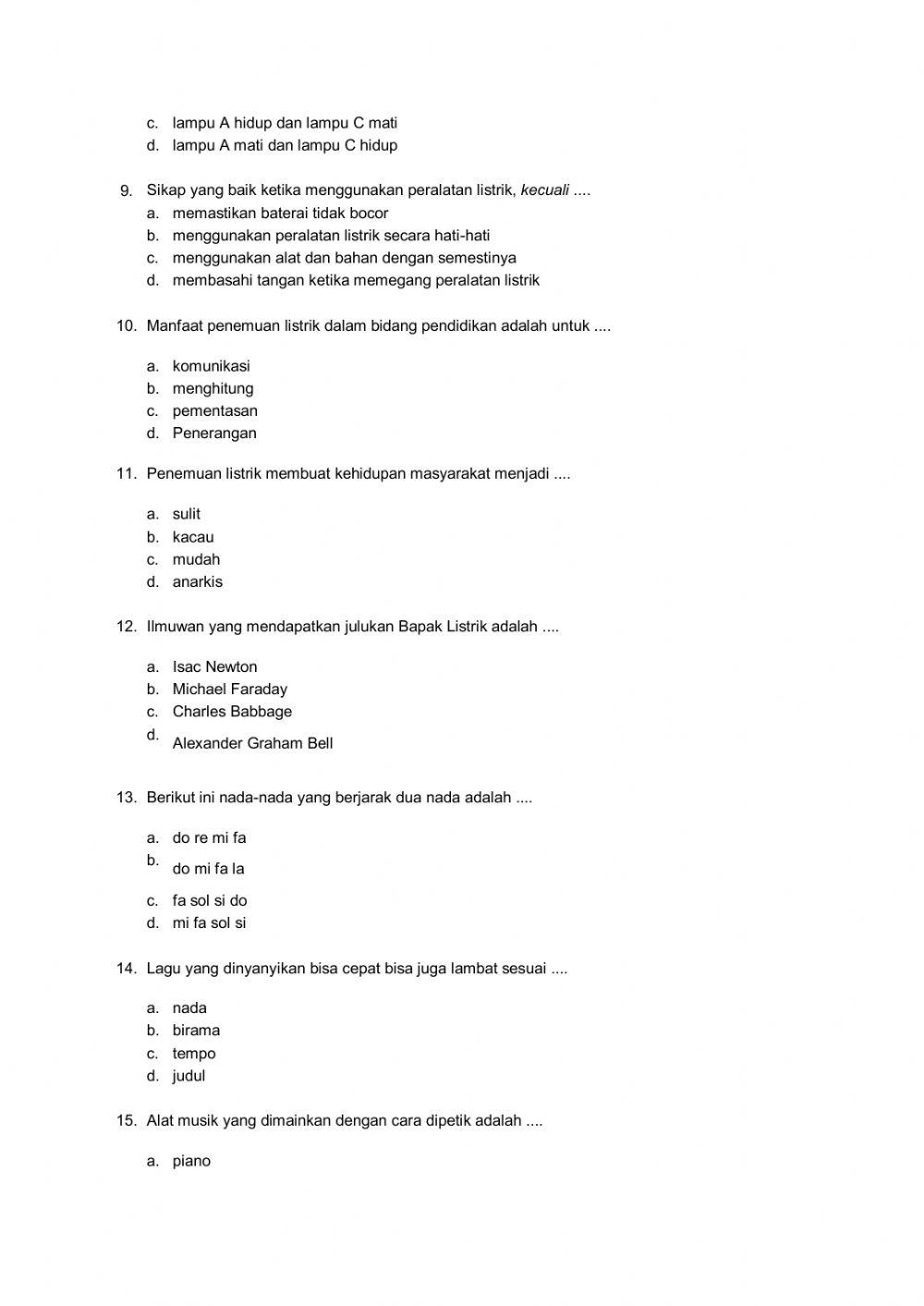 Penilaian Harian Tema 3